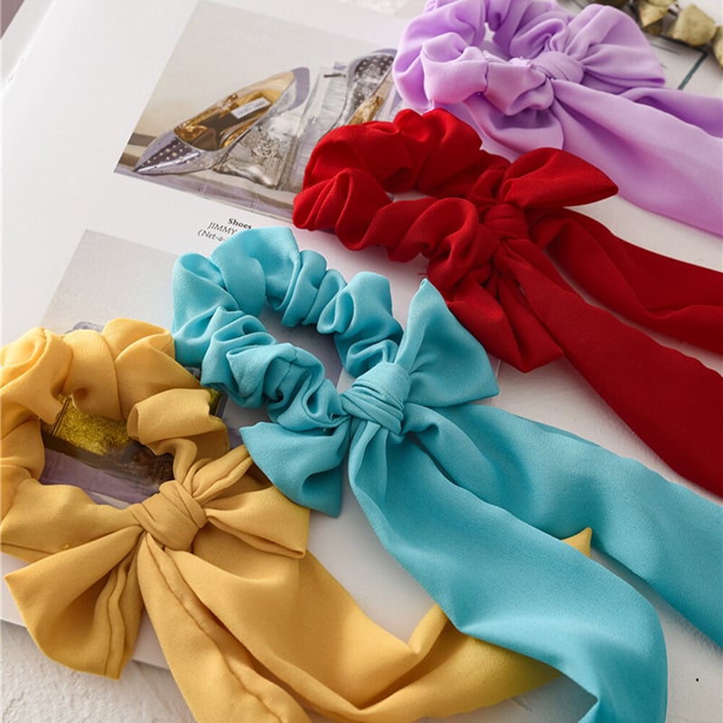 Picture of Trendy Big Bowknot Hairband For Girls-5 pcs multicolor-Multicolor(Int: One size)