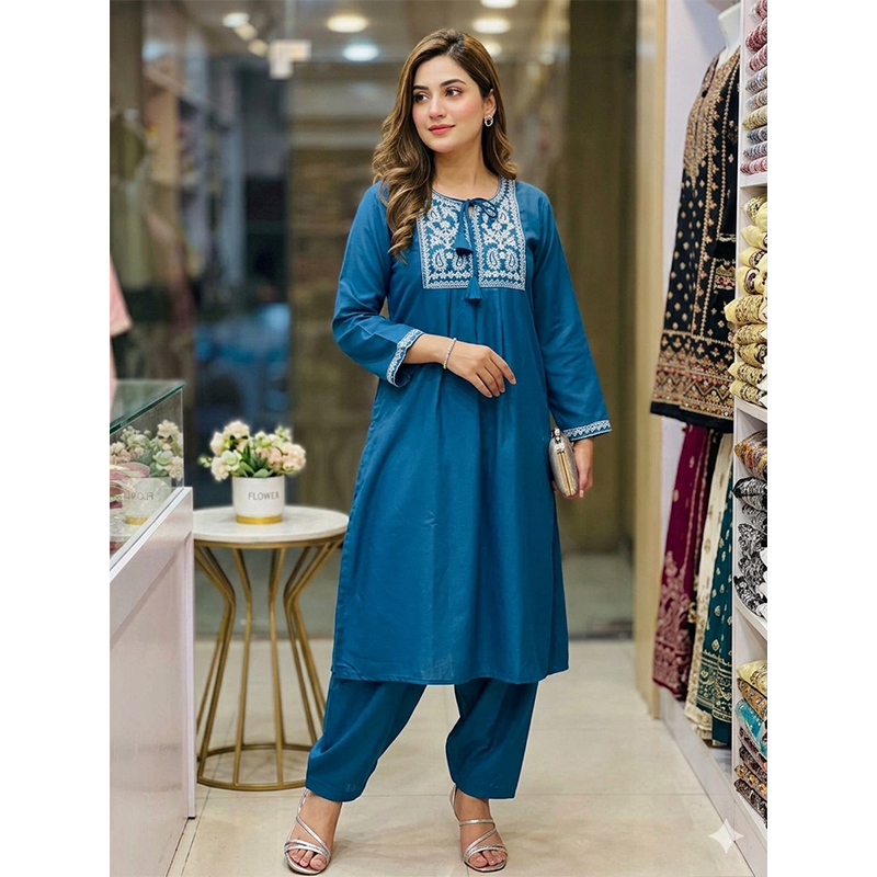Picture of A TO Z MAll Viral Hit Collection Readymade Two Piece Ambodary kaj kora(Int: One size)