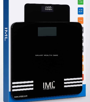 Picture of IML Weight Machine for Home Digital Weighing Machine for Human Body with LCD Display Max Weight Capacity 180Kgs Bathroom Scale for Home - Multicolor - Int: One size