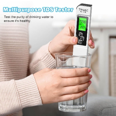 Picture of Water Testing Kits for Drinking Water- 4 in 1 TDS Meter TDS EC & Temperature(°C,°F) Meter,Accurate & Reliable Digital Tap, Well, Swimming Pool,Hydroponics, Aquarium, RO/DI System - Multicolor - Int: One size