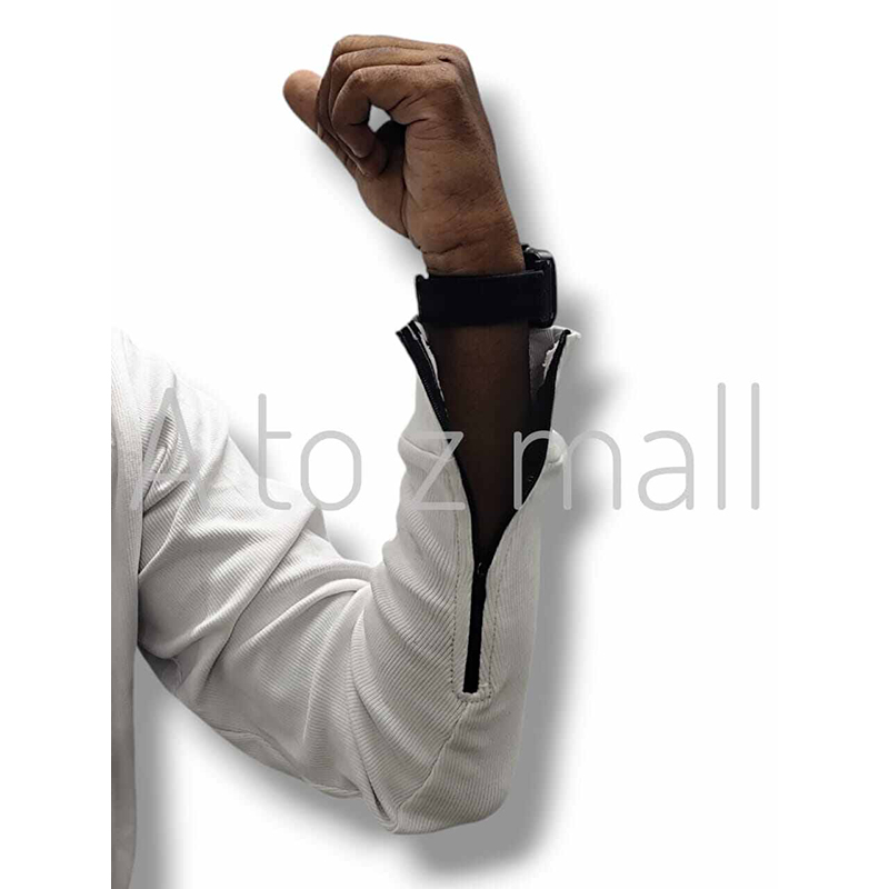 Picture of New Arrived Premium Quality Solid Black Color High Neck Cotton Full Sleeve With Chain Work Sweater for Men(Int: One size)