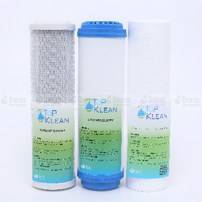 Picture of Water Filter Kit-3 Pcs Combo Set Of 1 Pcs Sediment Filter Pp-Pp-1 Pcs-Net Carbon_1,Box Carbon_1 Pcs-Brand-Top Clean