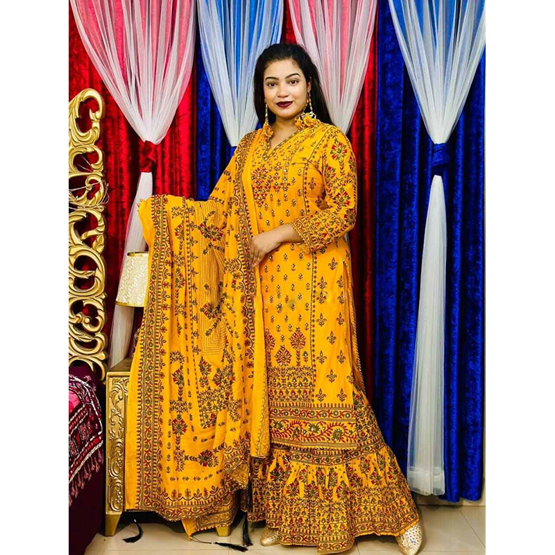 Picture of New Collection Readymade Stylish And Comfortable Made By Lilen Fevric Three Piece For Women(L)