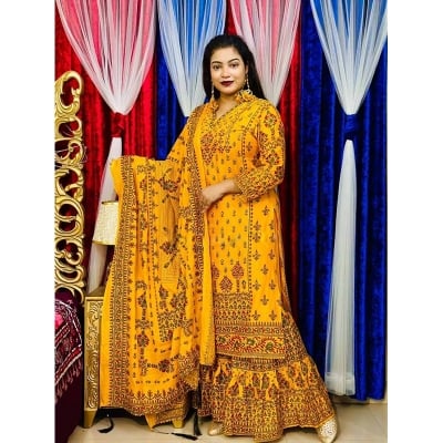 Picture of New Collection Readymade Stylish And Comfortable Made By Lilen Fevric Three Piece For Women(L)