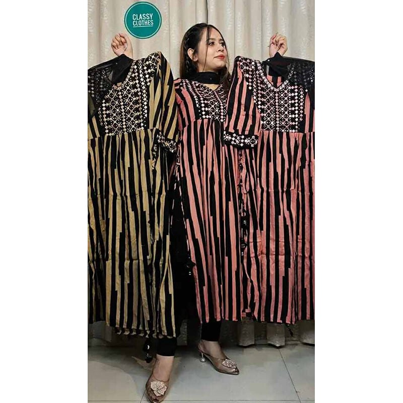 Picture of New Exclusive Designed Readymade Nayra Cut Three Piece Made By Lilen Fevric For Girls(46)