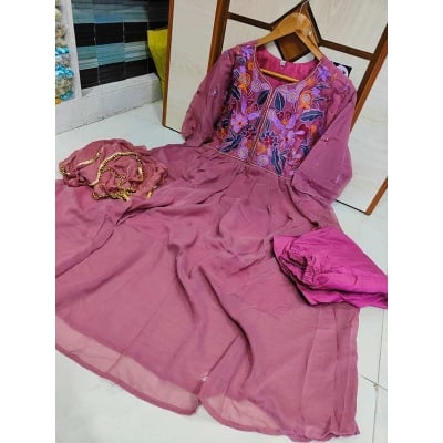 Picture of New Designed Readymade Stylish And Comfortable Made By Georgette Fevric Three Piece for Women(46)