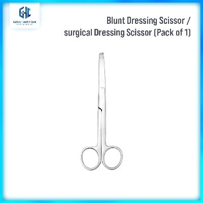 Picture of Blunt Dressing Scissor ⎜Surgical Dressing Scissor (Pack of 1) - Silver - Int: One size