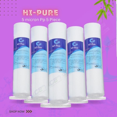 Picture of Hi Pure 5 Micron - 5 Pcs Pp Sediment Filter Cartridge - White