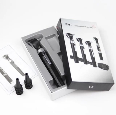 Picture of Professional Diagnostic Kit Ear Care Examination Otoscope Eardrum Endoscope Speculum Home Doctor Ear Cleaner With 8pcs Earmuffs - Multicolor - Int: One size