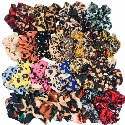 Picture of Silk Scrunchie Hair Band for & Braselet for girls 20 Pieces-Multicolor(Int: One size)