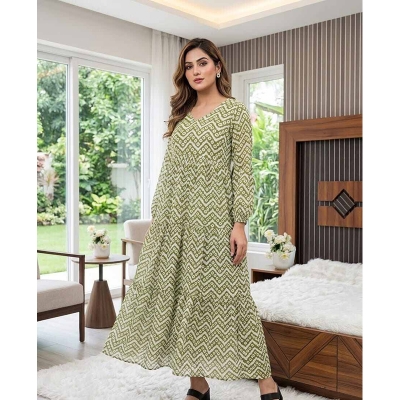 Picture of New Collection Readymade Swich silk skin print  gawn 1 piece(44)