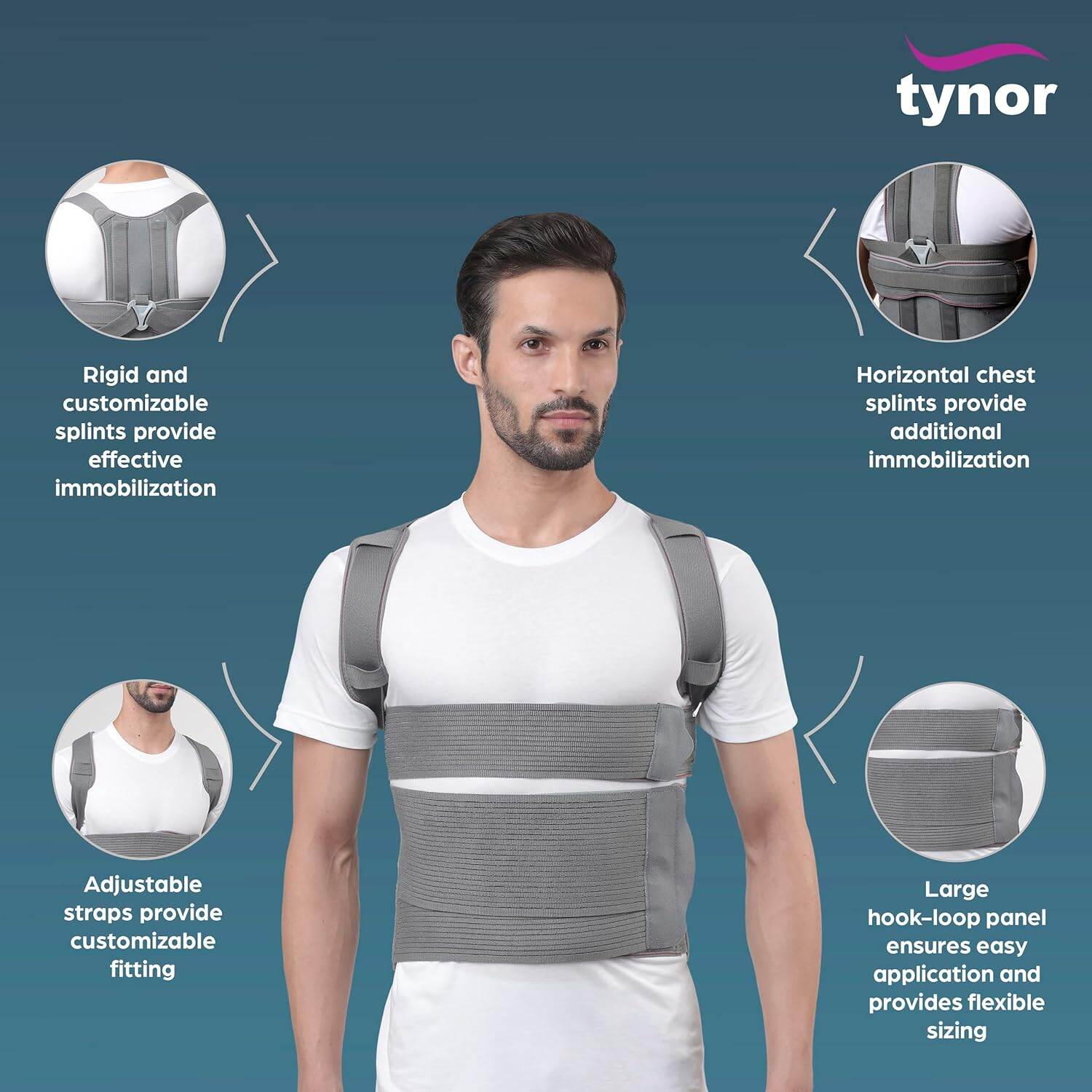 Picture of TYNOR Taylor's Brace Short, Grey, Universal Size - Grey - Int: One size