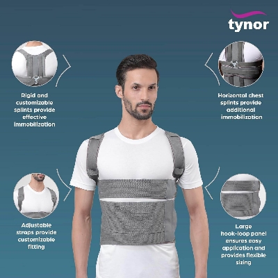 Picture of TYNOR Taylor's Brace Short, Grey, Universal Size - Grey - Int: One size