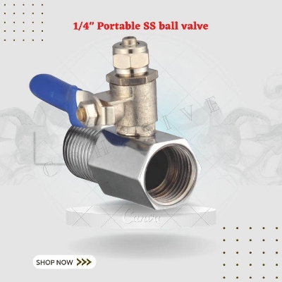 Picture of 1/4" Portable Ss Ball Valve Water Filter Attachment
