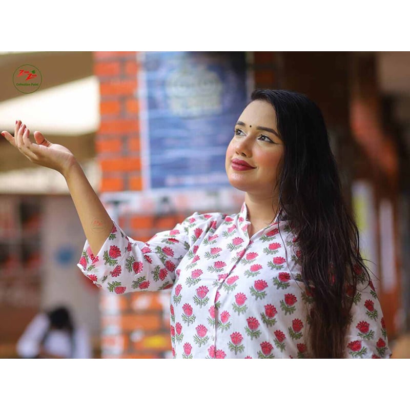 Picture of NEW COLLECTION SKIN PRINT SOFT  COTTON TWO PIECE FOR WOMEN-White