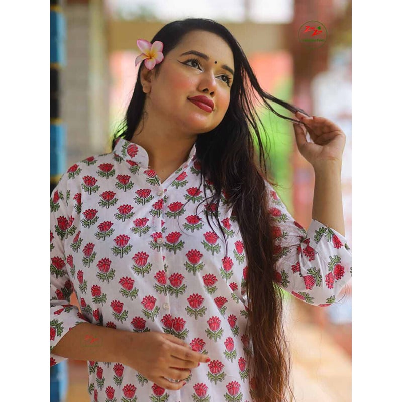 Picture of NEW COLLECTION SKIN PRINT SOFT  COTTON TWO PIECE FOR WOMEN-White