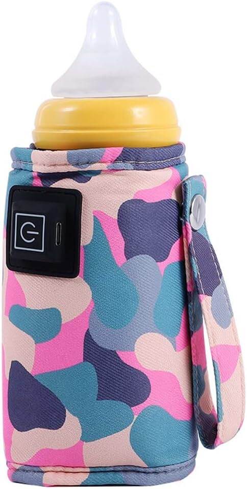 Picture of Universal USB Milk Water Warmer Baby Bottle Heater Camouflage Pink - Int: One size