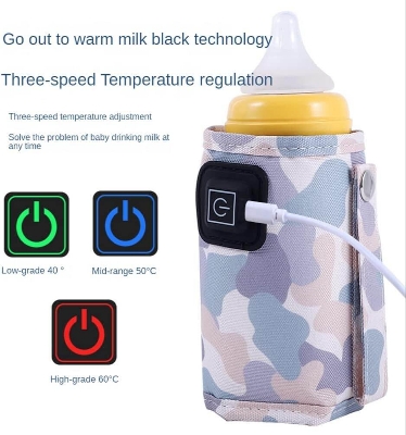 Picture of Universal USB Milk Water Warmer Baby Bottle Heater Camouflage Pink - Int: One size