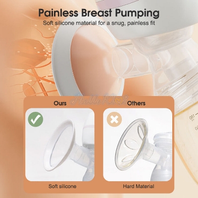 Picture of Bre ast Pump Electric Br east Pump Anti-Back Flow Bre ast Pump Low Noise Hands-Free Bre ast Pump Portable Rechargeable Bre ast Pump with 2 Modes and 9 Levels Memory Function Massage Mode LED Display - Multicolor - Int: One size