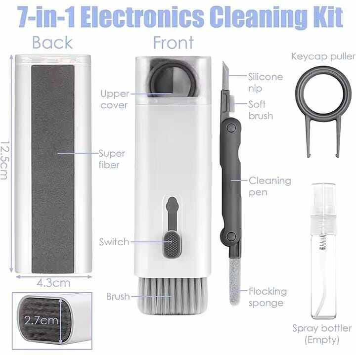Picture of 7-in-1 Keyboard Cleaning Kits Airpods Cleaner Headset Cleaner Pen Laptop Screen Cleaning Bluetooth Earphones Cleaning Kit - Int: One size