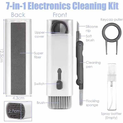 Picture of 7-in-1 Keyboard Cleaning Kits Airpods Cleaner Headset Cleaner Pen Laptop Screen Cleaning Bluetooth Earphones Cleaning Kit - Int: One size