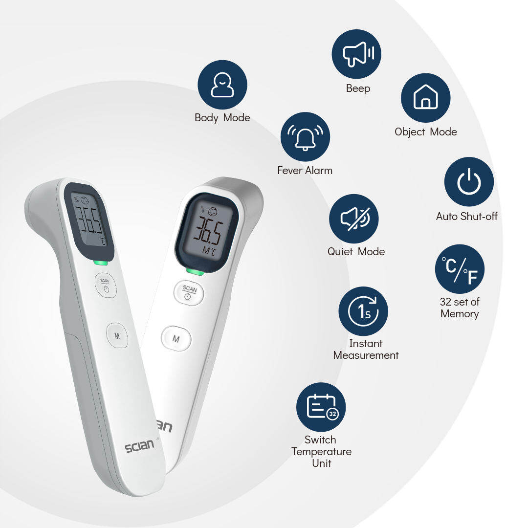 Picture of SCIAN LD-FT-100B Digital Infrared Forehead Thermometer Household Thermometers - White - Int: One size