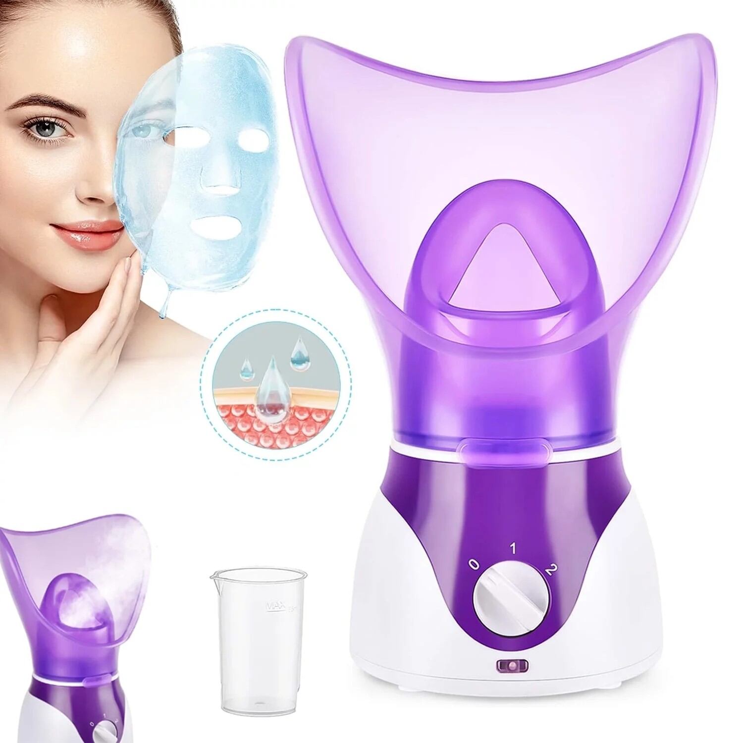 Picture of Family Thermal Spray Steamer Nano Sprayer Face Humidifier Steamer Moisturizer Beauty Instrument - Int: One size