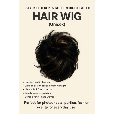 Picture of A TO Z MALL Enacolor Bun Head Wig Hairpiece Wig Claw Clip Natural Fluff Artificial Hair Updo Female
