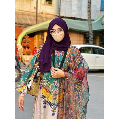 Picture of New Collection Readymade Stylish And Comfortable Digital Print Three Piece For Girls-Green