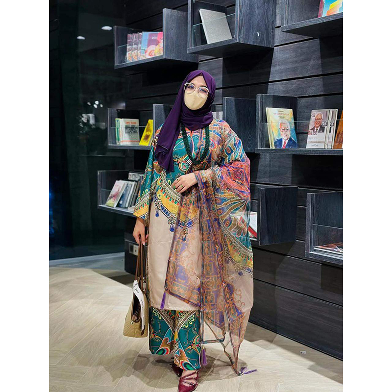 Picture of New Collection Readymade Stylish And Comfortable Digital Print Three Piece For Girls-Green