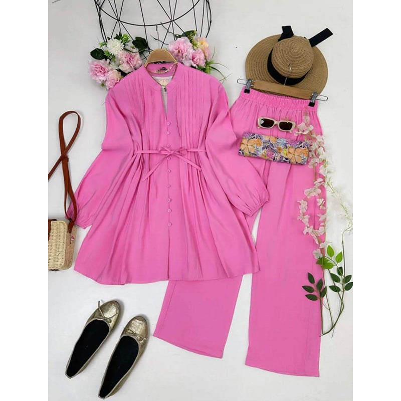 Picture of A TO Z MALL READYMADE NEW COLLECTION WESTREN SHART TWO PIECE FOR WOMEN(Int: One size)