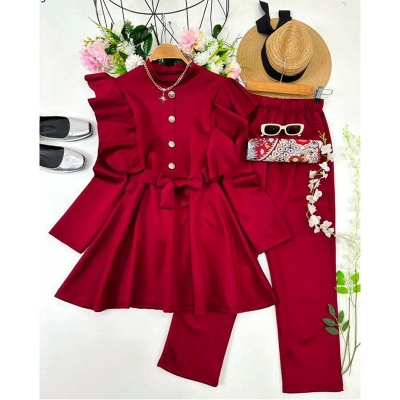 Picture of A TO Z MALL READYMADE NEW COLLECTION WESTREN SHART TWO PIECE FOR WOMEN(Int: One size)