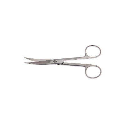 Picture of Surgical Instrument Blunt/Sharp Curved Stainless Steel Dressing Scissor (5 Inch) - Int: One size