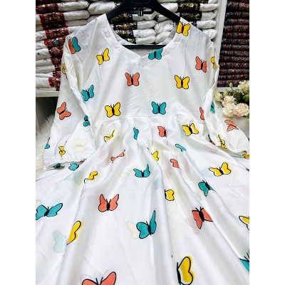 Picture of A TO Z MALL NEW COLLECTION SKIN PRINT SOFT BATTER SILK ONE  PIECE GWON FOR WOMEN(44)