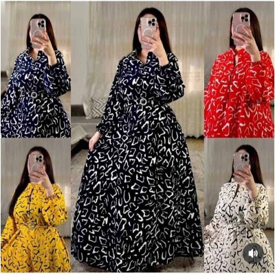 Picture of A TO Z MALL New Collection Skin Print er New Dhamaka Gawon dress For Women  Irani silk With Skin print(44)