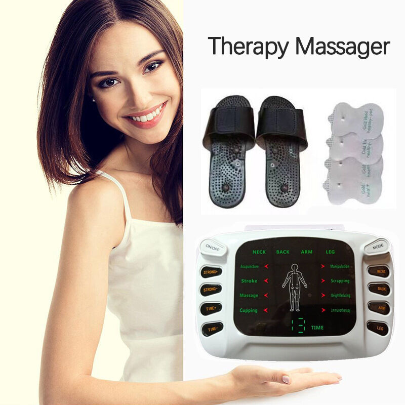 Picture of Electric Pulse Physiotherapy Massager Tens EMS Muscle Stimulator Acupuncture Therapy Body Massage Slimming Health Care Machine - White - Int: One size