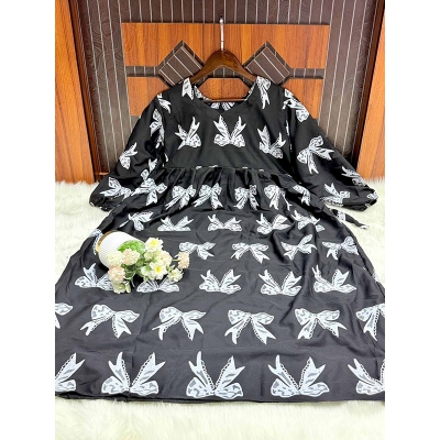 Picture of A TO Z MALL NEW COLLECTION SKIN PRINT SOFT BATTER SILK ONE  PIECE GWON FOR WOMEN(44)