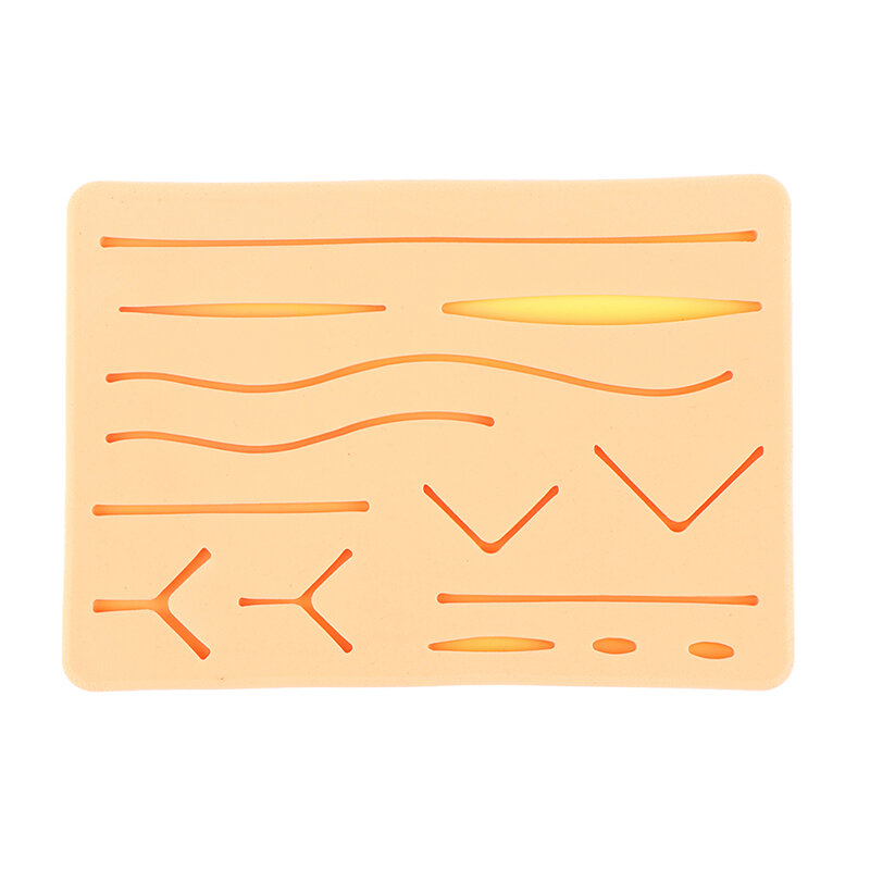 Picture of Reusable Surgical Medical Practice Traumatic Simulation Wounds Training Teaching Model Suture Kit Pad Silicone Fake Skin Suture - Suture_Pad - Int: One size