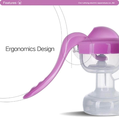 Picture of Adjustable Suction Silicone Hand Pump, Small Portable Milk Catcher Baby Feeding Pumps & Accessories - Purple - Int: One size