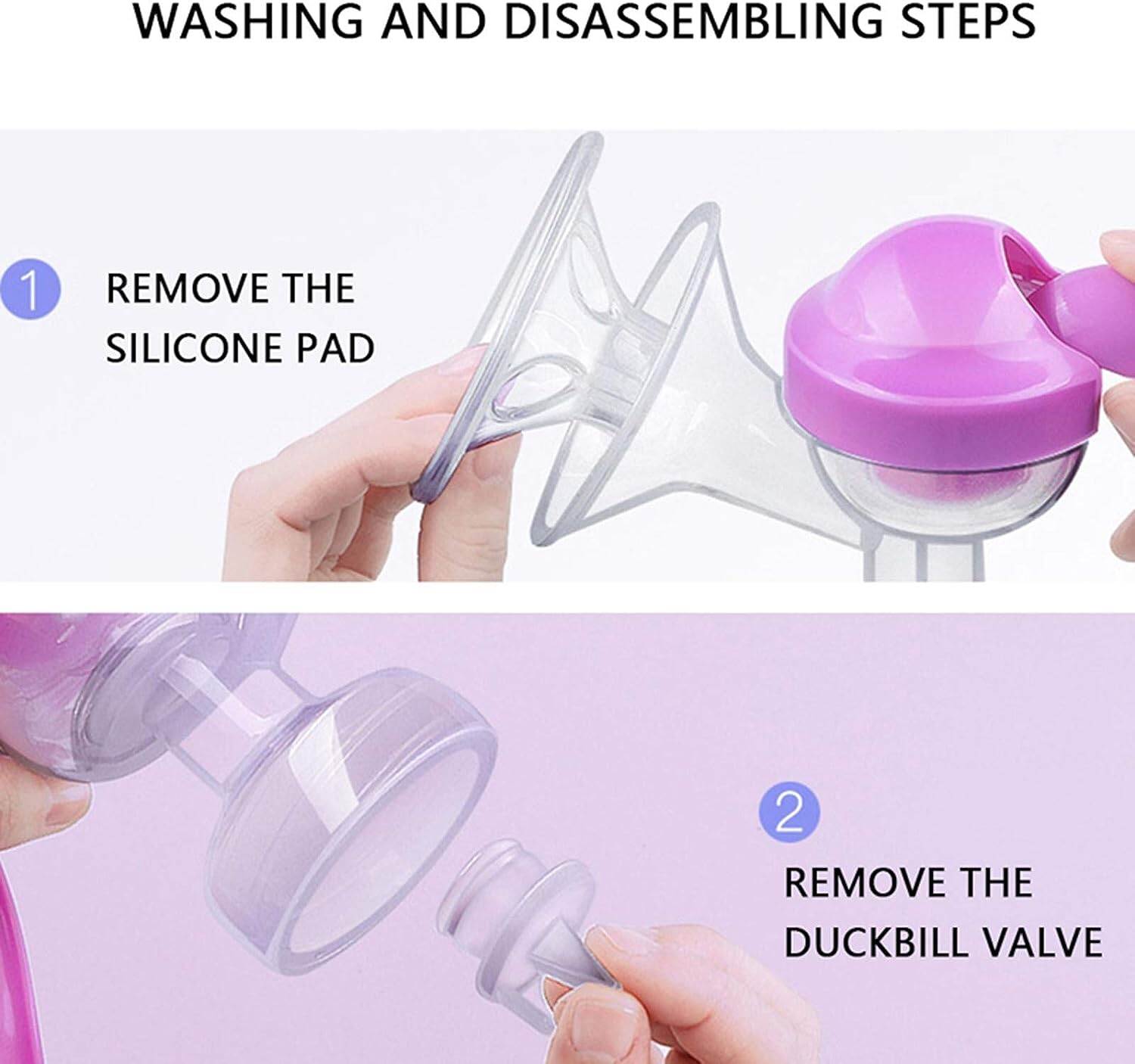 Picture of Adjustable Suction Silicone Hand Pump, Small Portable Milk Catcher Baby Feeding Pumps & Accessories - Purple - Int: One size