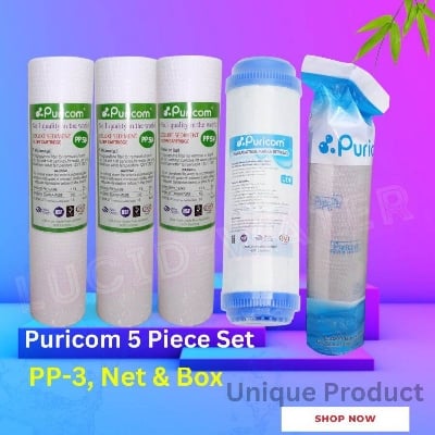 Picture of Sediment Filter Pp (1 Micron)-3 Pcs, Cto Net Carbon-1 Pcs And 10" Udf Box Carbox-1 Pcs (5 Pcs Package)