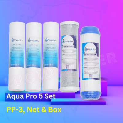 Picture of Water Filet Kit -5In One (Pp Filter-3 +Net Carbon-1 + Box Carbon-1 )-1 Set.For Ro Machine-Brand Aqua Pro