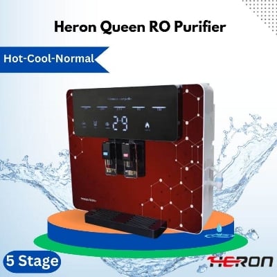 Picture of Digital Display 05 Stage RO Water Purifier (Hot, Cold & Normal)-(Brand- Heron Queen). - White