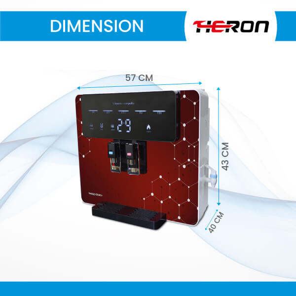 Picture of Digital Display 05 Stage RO Water Purifier (Hot, Cold & Normal)-(Brand- Heron Queen). - White
