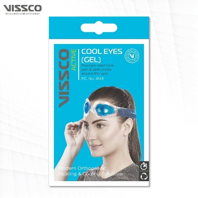 Picture of Vissco Cool Eyes (Gel), Eye Relaxing Mask For Puffy Tired Eyes, Dark Circles, Instant Pain Relief, Dry Eyes, Redness - Universal (Blue)