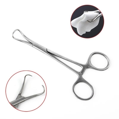 Picture of Stainless Steel Surgical Cloth Forceps, Towel Clamp, Orthopedics Instruments, Made of Stainless Steel - 40 gm - Int: One size