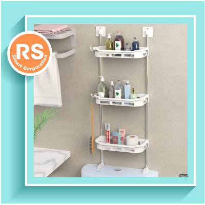 Picture of 3 Tier Multifunctional Kitchen & Bathroom Wall Hanging Storage Rack. - White