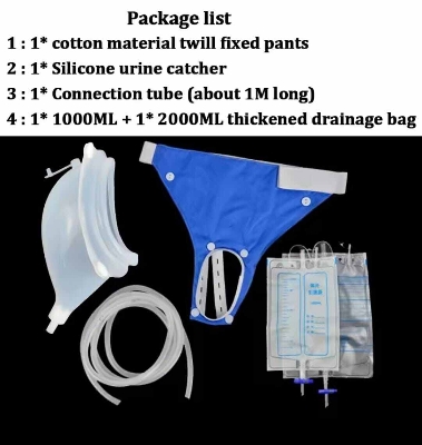 Picture of Portable Reusable Medical Incontinence Bag - Collecting Bag for Men and Women with Catheter Bag and Urinal - FEMALE, MALE - Int: One size