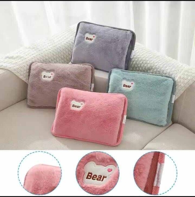 Picture of Electric Velvet Heating Pad/Hot Water/Heat Pouch Bag With Gel For Pain Relief Multicolour - Hot Water Bag - hot water bag - Multicolor - Int: One size