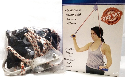 Picture of Overhead Hand Shoulder Pulley Equipment Kit w/Rope for Home Gym Exercise & Physical Therapy, for Frozen Shoulder and Hand Physiotherapy Exercise - Multicolor - Int: One size